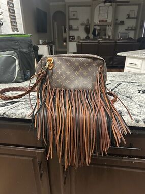 Louis Vuitton Brown Monogram Fringe Crossbody-purchased from vintage boho